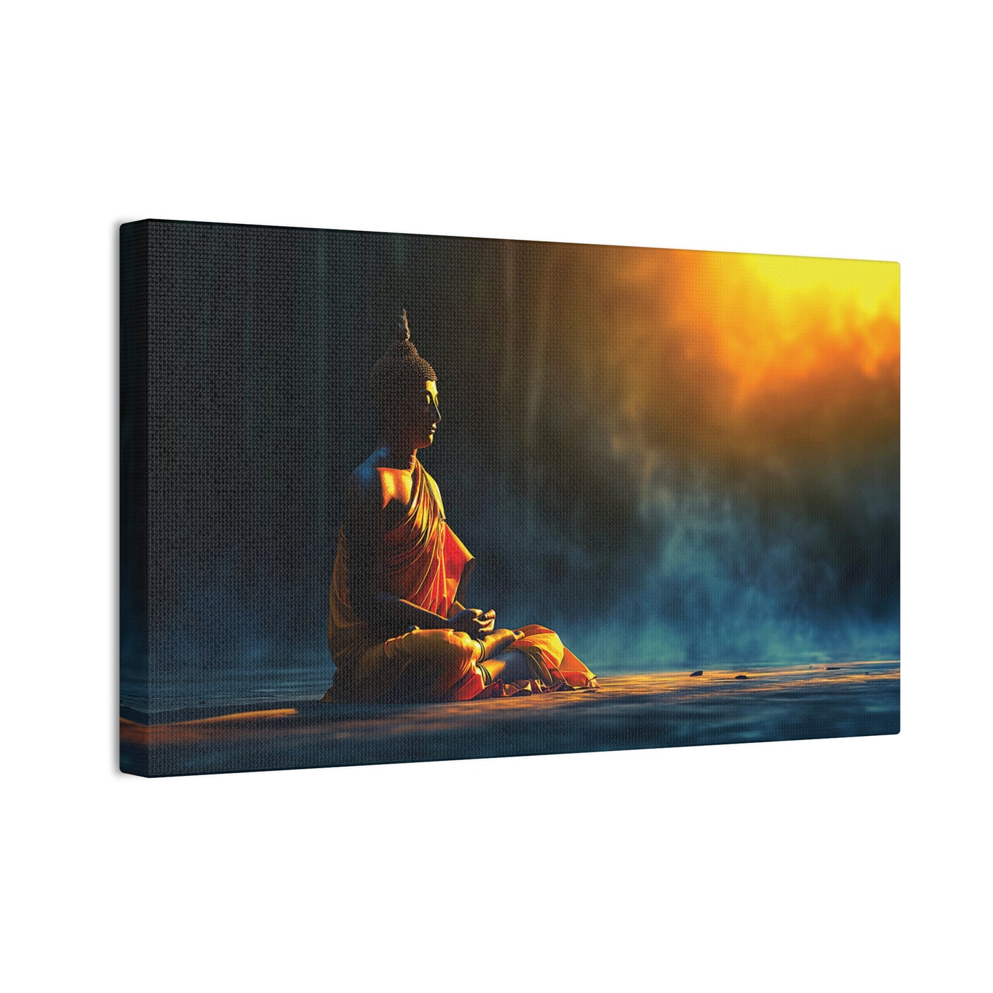 Buddha Painting Print 27 Canvas Stretched, 0.75"