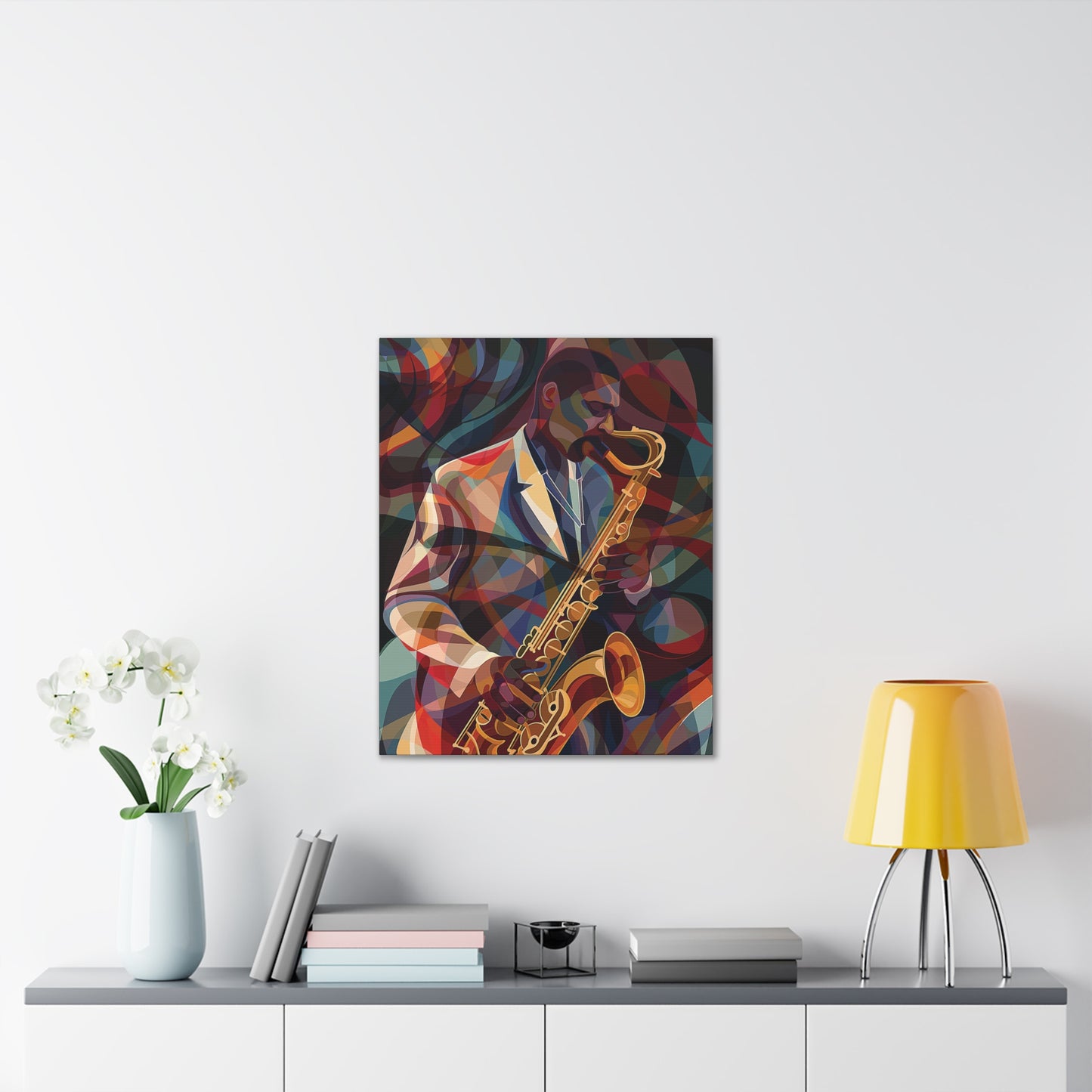 Saxophone Canvas Stretched, 0.75"