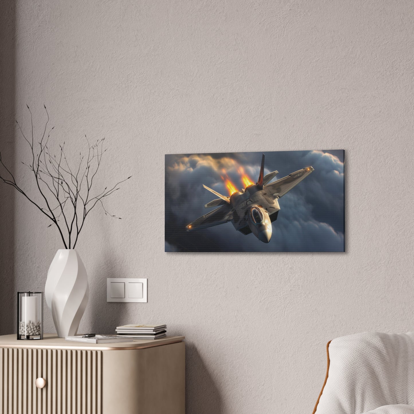 F-22 Fighter 2 Canvas Stretched, 0.75"