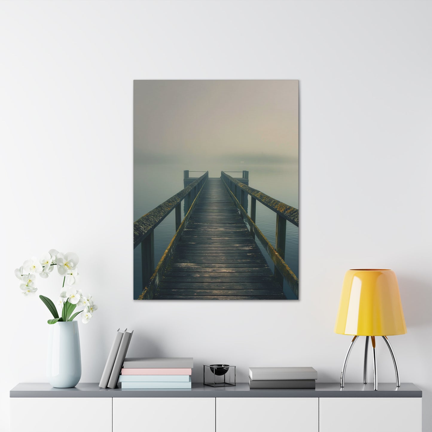 Misty Pier 9 Canvas Stretched, 0.75"