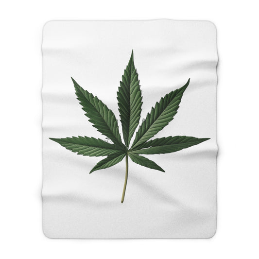 Leaf Sherpa Fleece Blanket