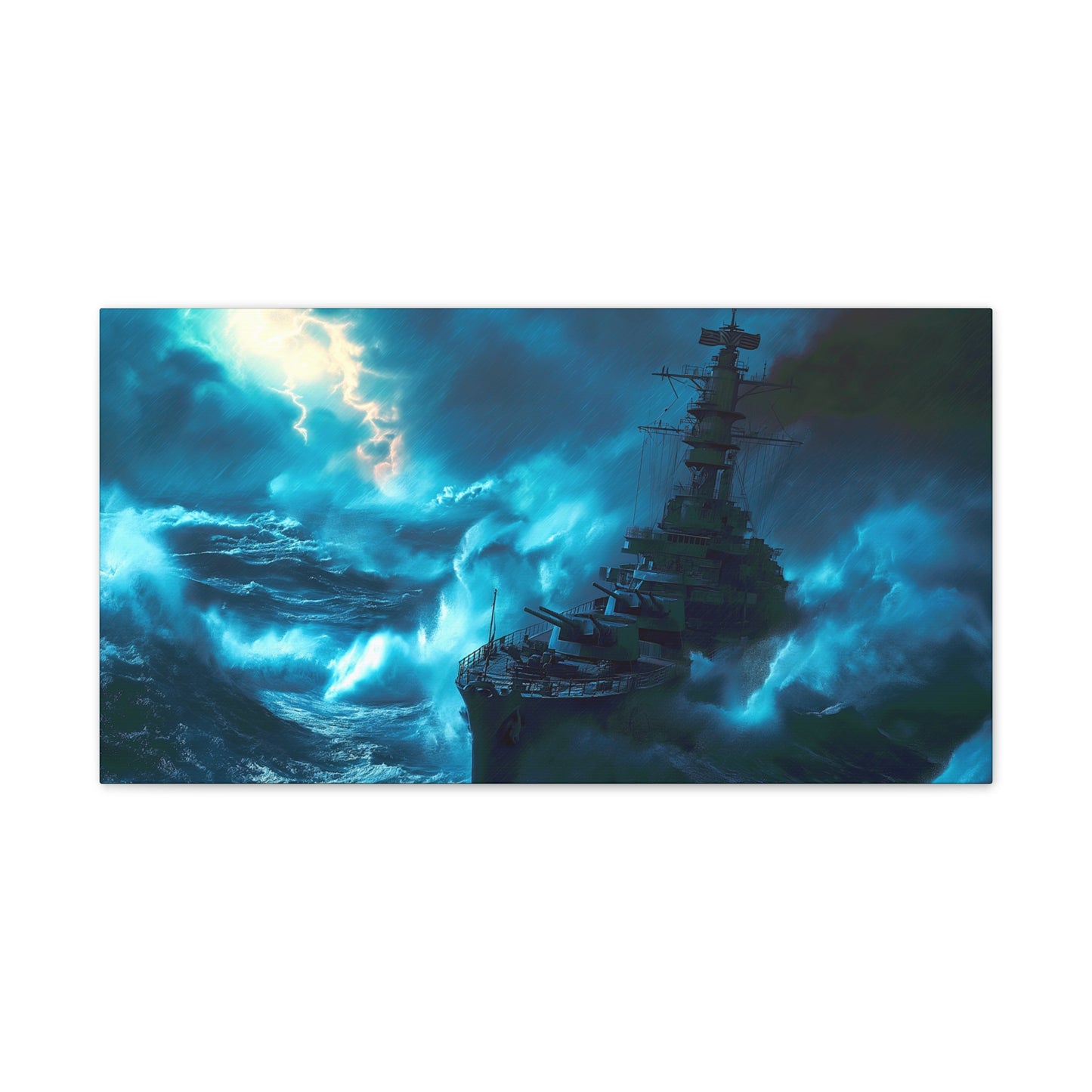 Battleship 1 Canvas Stretched, 0.75"