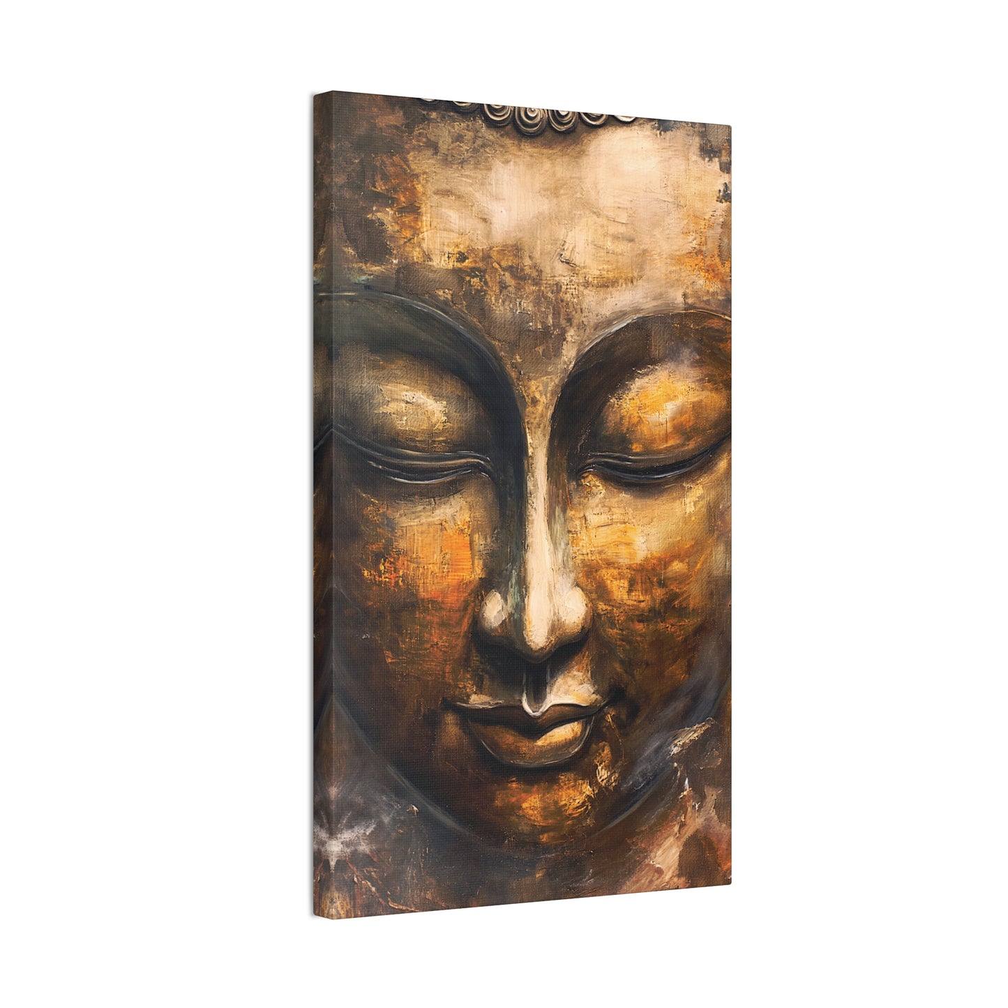 Buddha Painting Print 8 Canvas Stretched, 0.75"