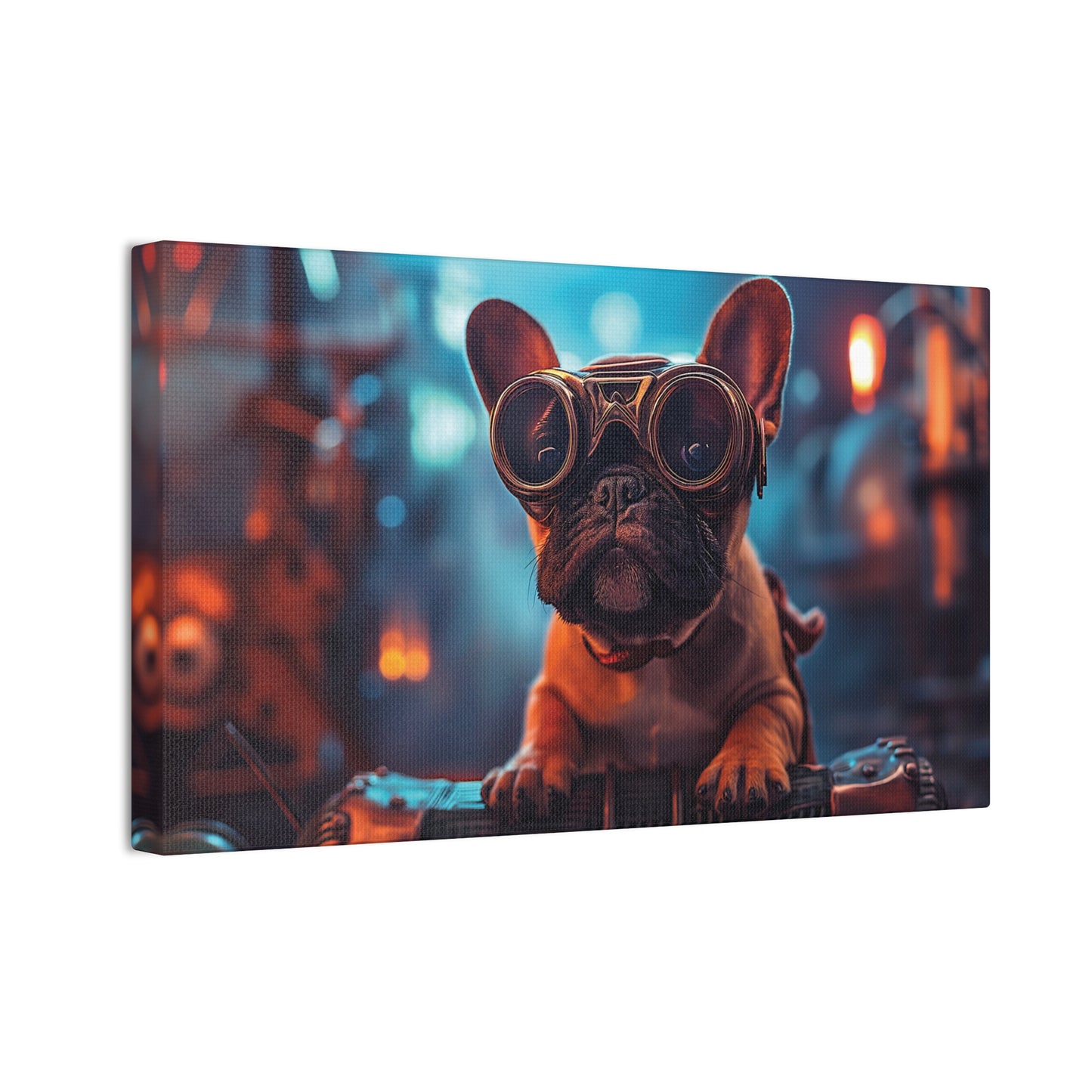 Industrial Frenchie 3 Canvas Stretched, 0.75"