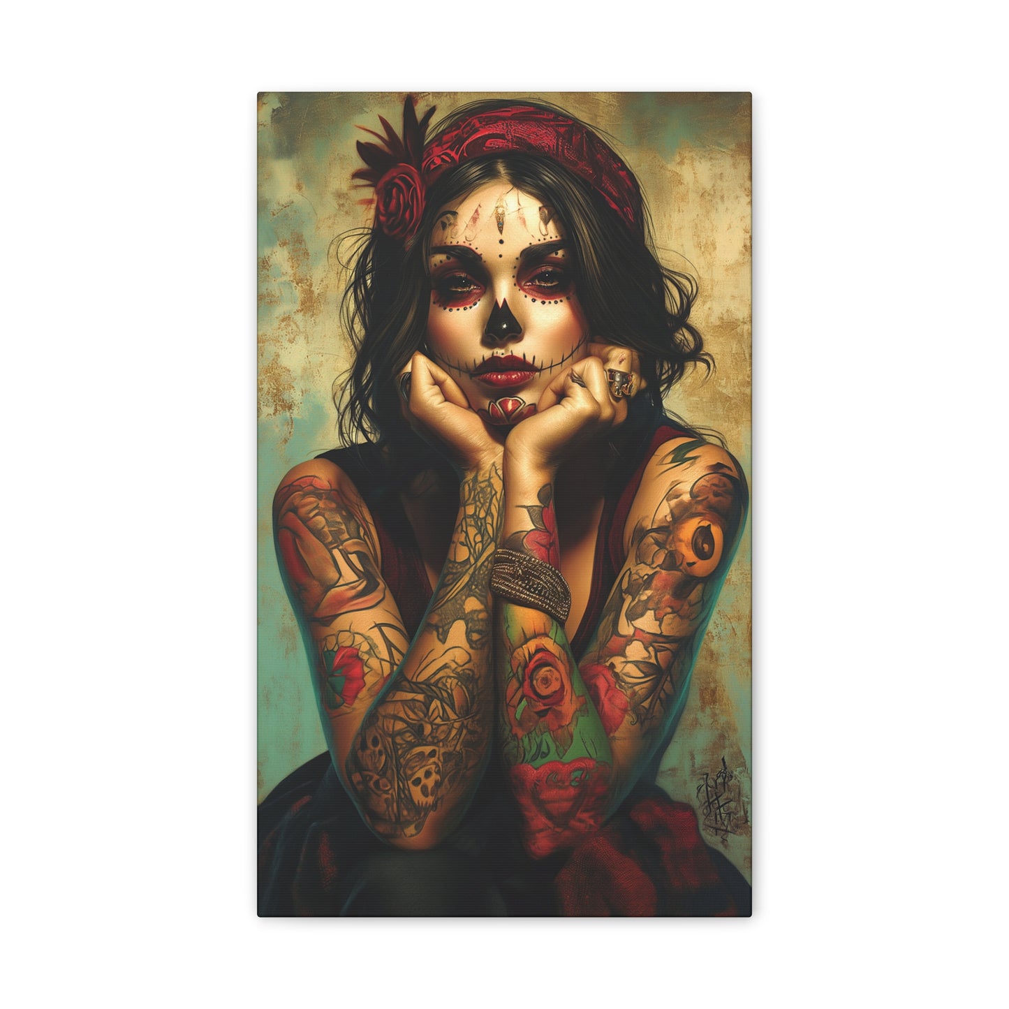 Day of the Dead 10 Canvas Stretched, 0.75"