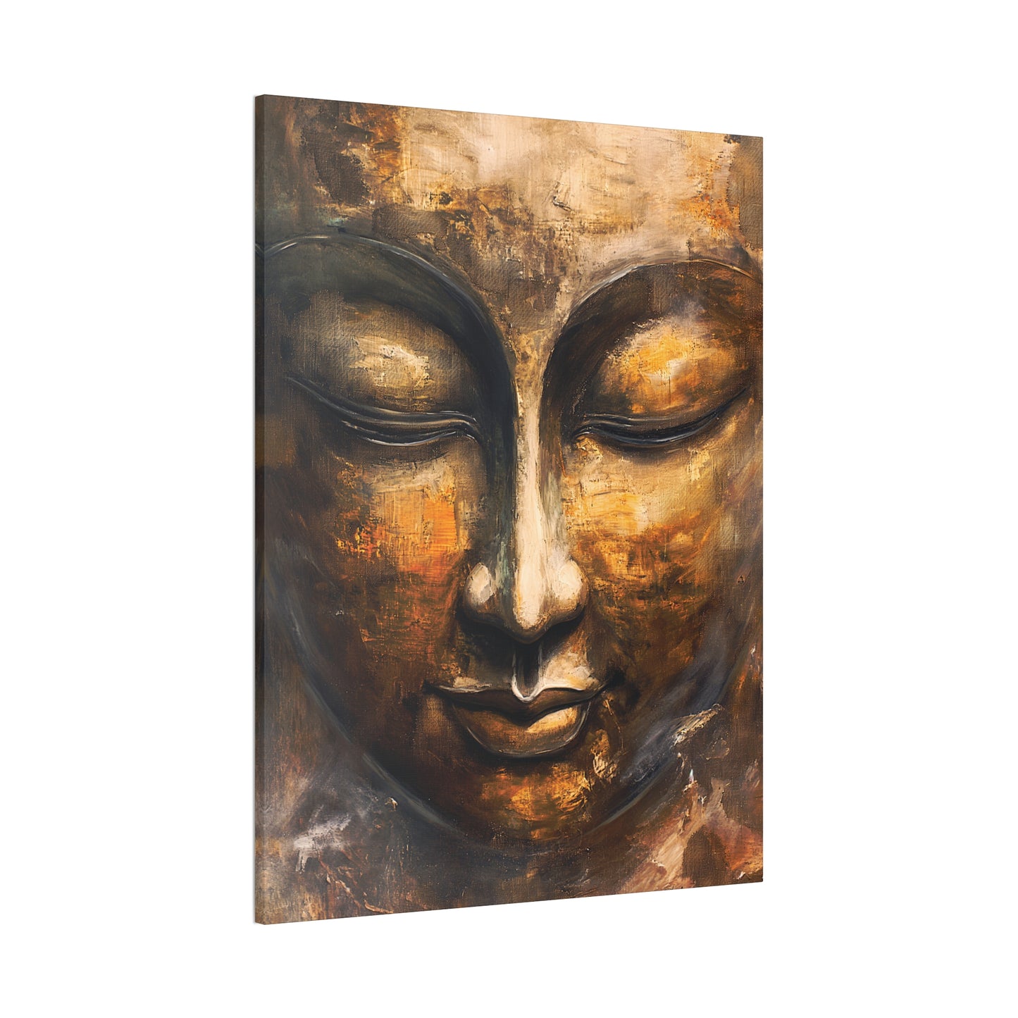 Buddha Painting Print 8 Canvas Stretched, 0.75"