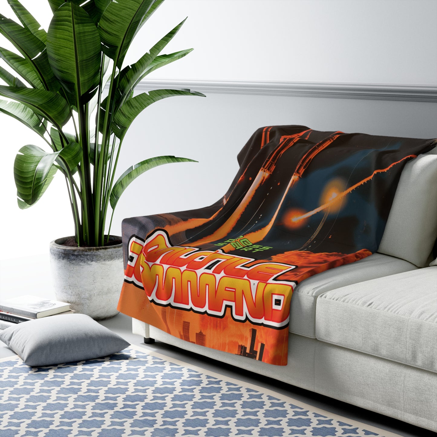 Missile Command Sherpa Fleece Blanket