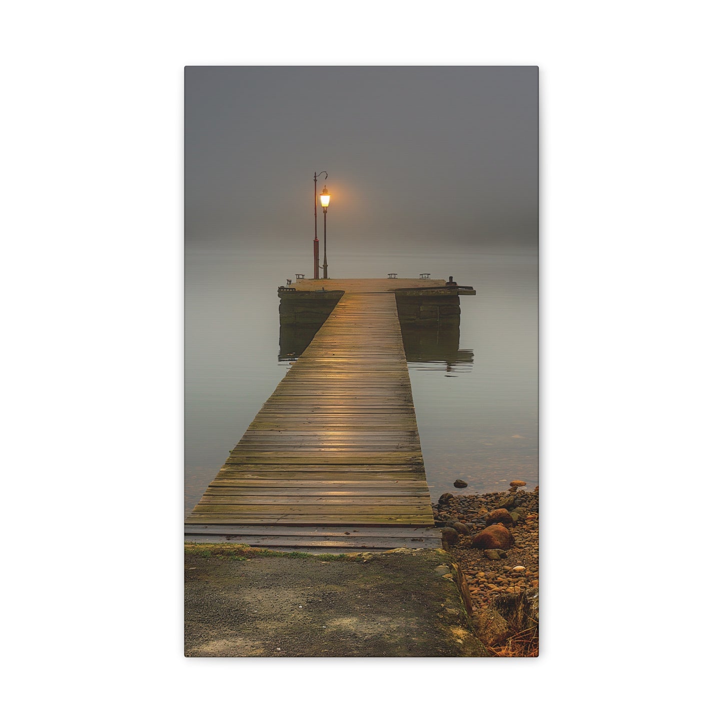 Misty Pier 8 Canvas Stretched, 0.75"