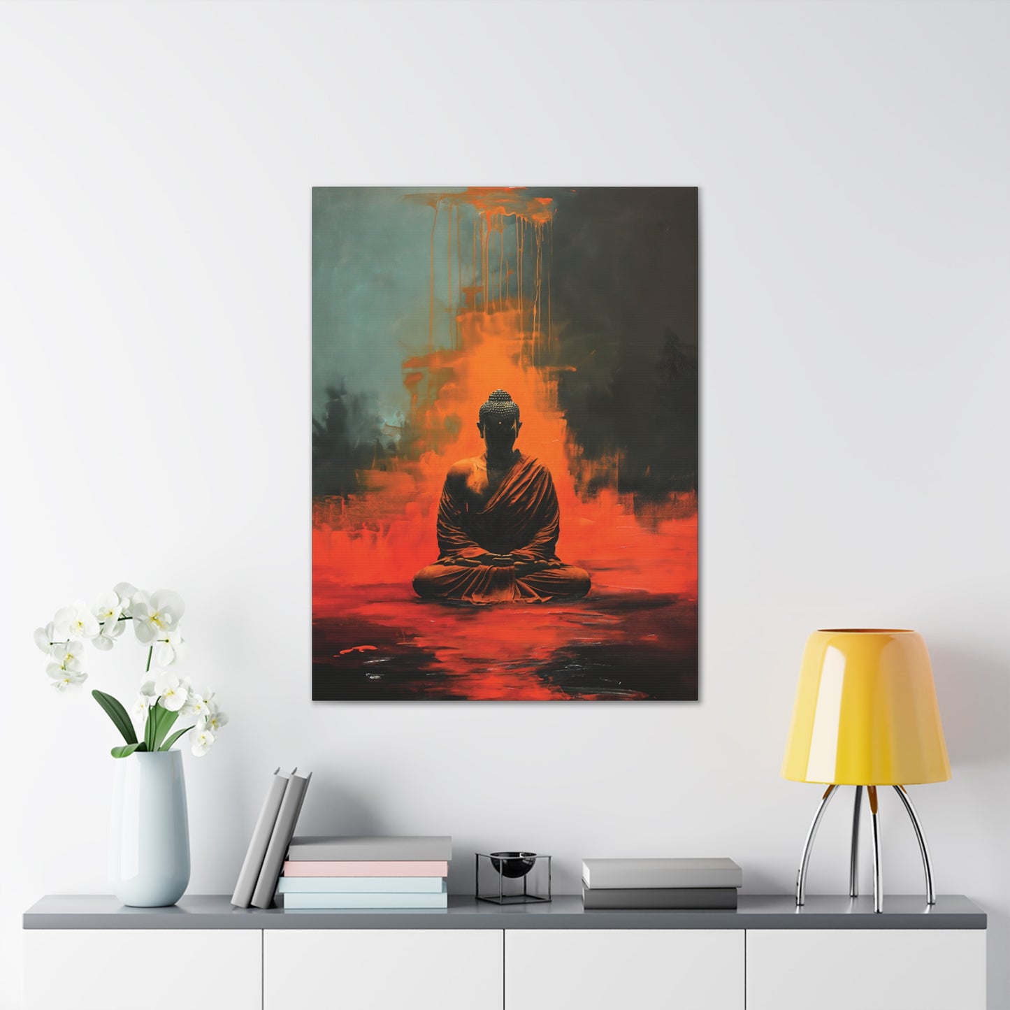 Buddha Painting Print 13 Canvas Stretched, 0.75"