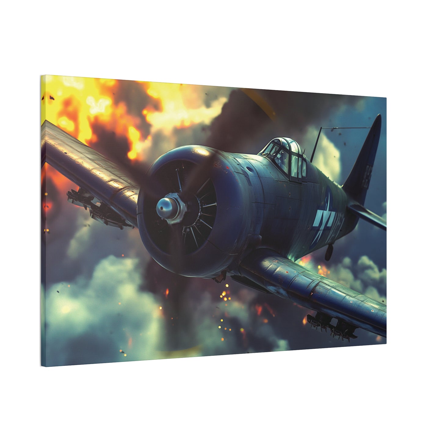 WWII Fighter 2 Canvas Stretched, 0.75"