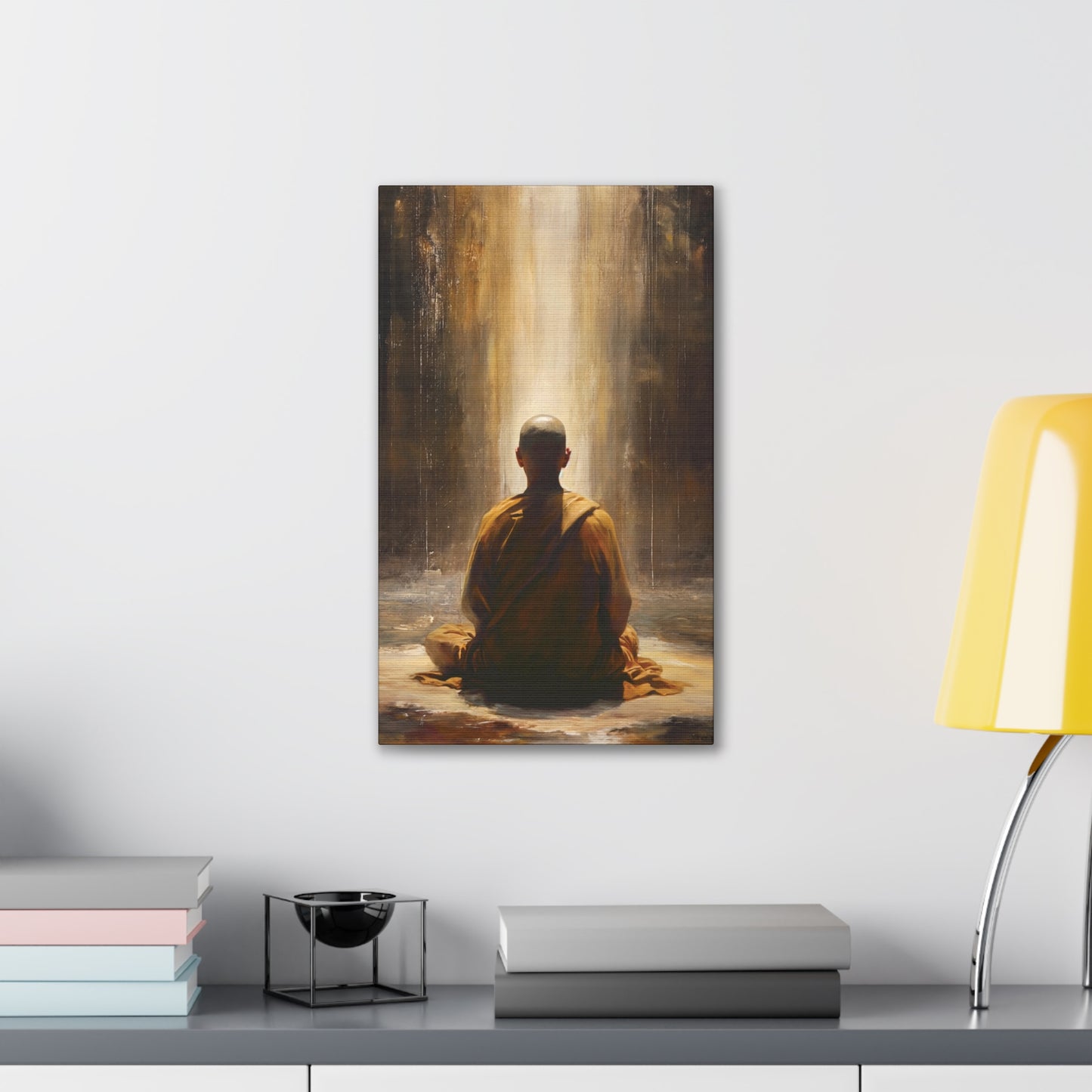 Buddha Painting Print 5 Canvas Stretched, 0.75"