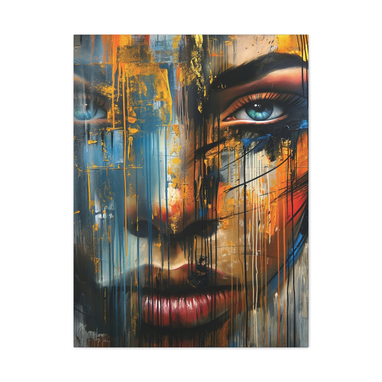 Graffiti Girl 1 Canvas Stretched, 0.75"