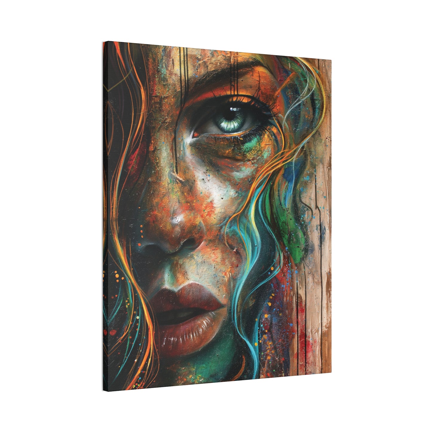 Graffiti Girl 2 Canvas Stretched, 0.75"