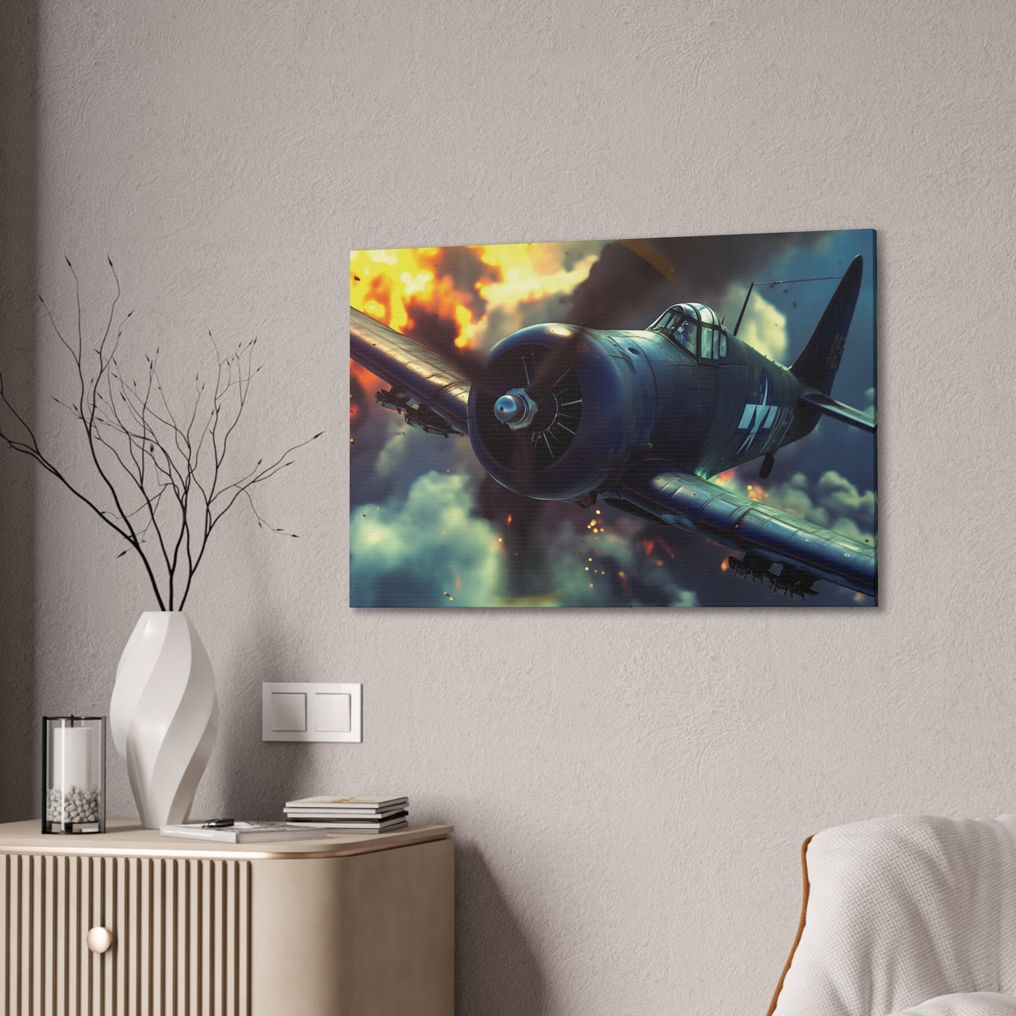 WWII Fighter 2 Canvas Stretched, 0.75"