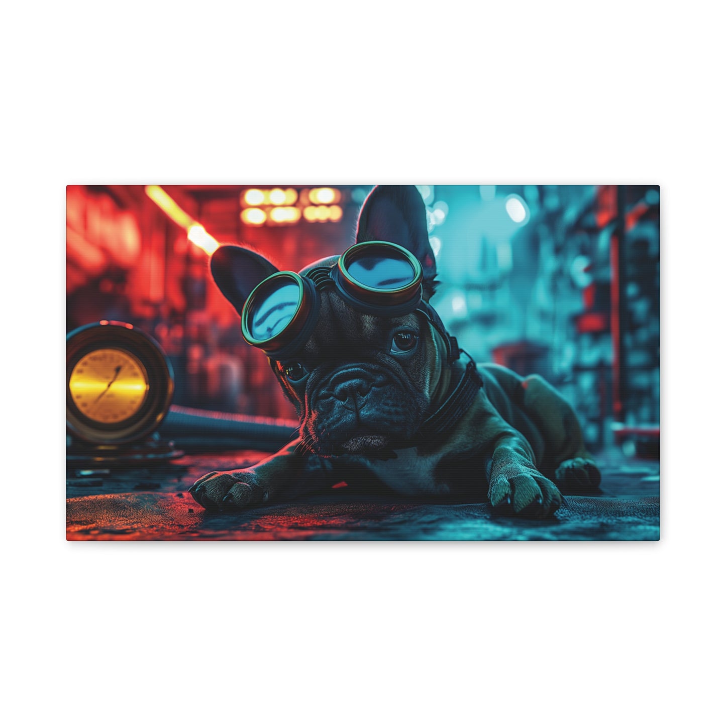 Industrial Frenchie 2 Canvas Stretched, 0.75"