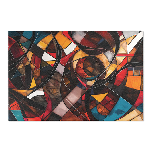 Abstract Cubist Area Rug