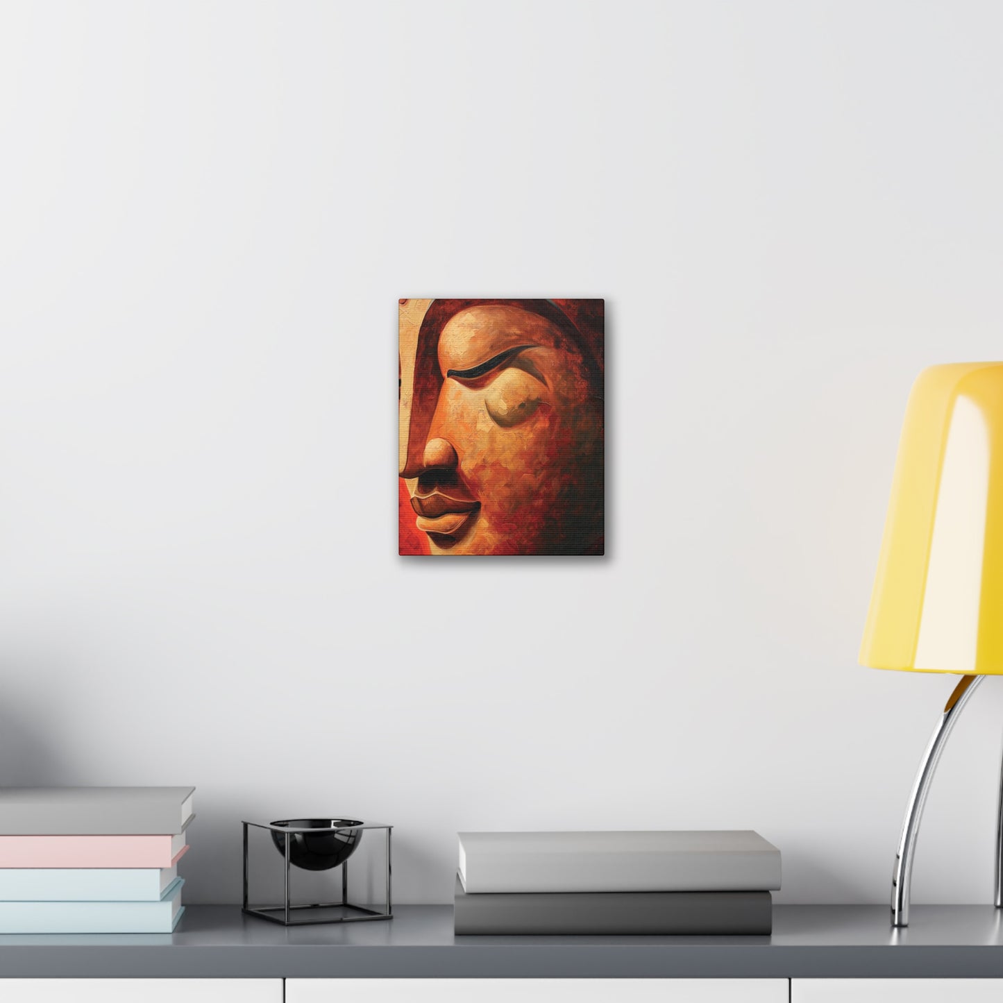 Buddha Painting Print 10 Canvas Stretched, 0.75"