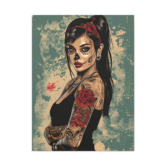 Day of the Dead 5 Canvas Stretched, 0.75"