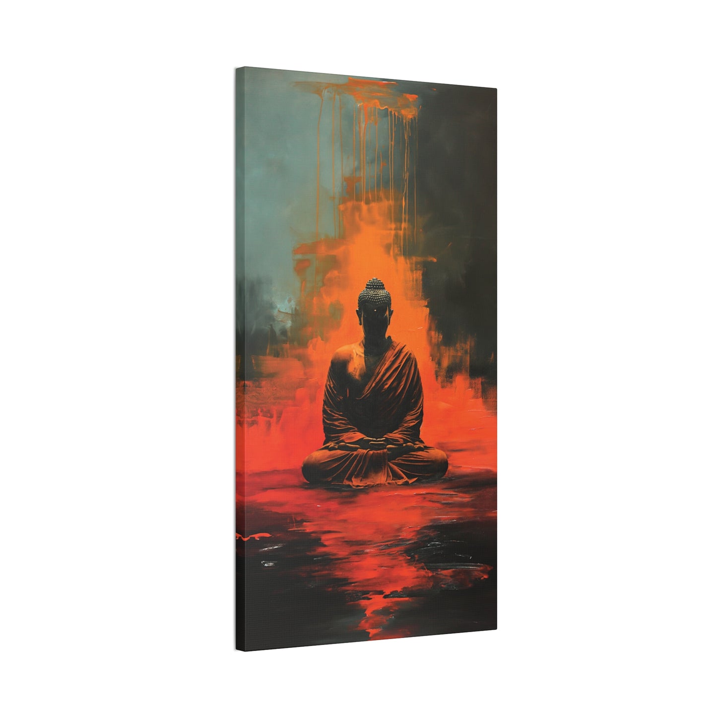 Buddha Painting Print 13 Canvas Stretched, 0.75"