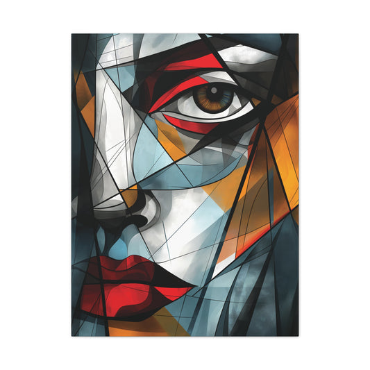 Cubist Colors Canvas Stretched, 0.75"