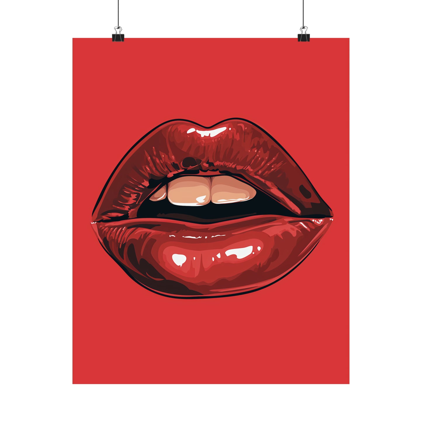 Lips 3 Matte Vertical Posters