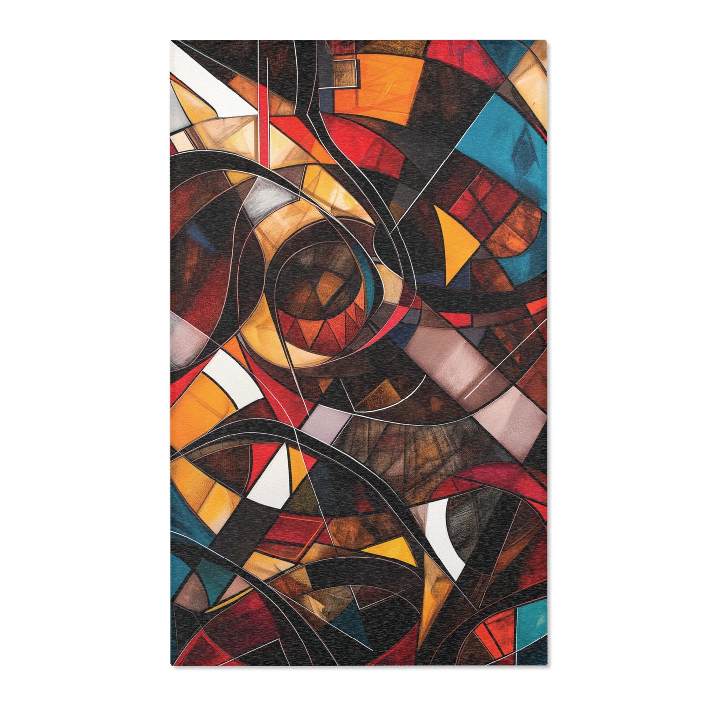 Abstract Cubist Area Rug