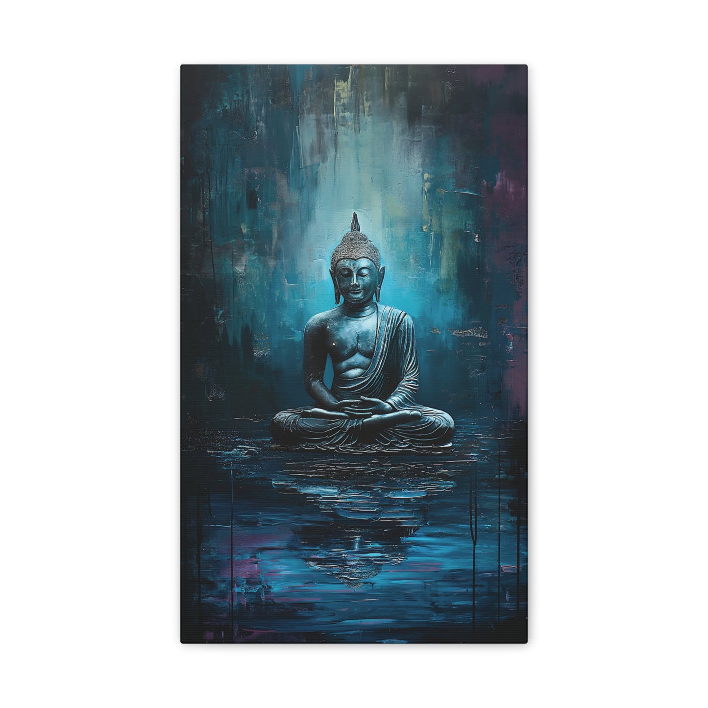 Buddha Painting Print 17 Canvas Stretched, 0.75"