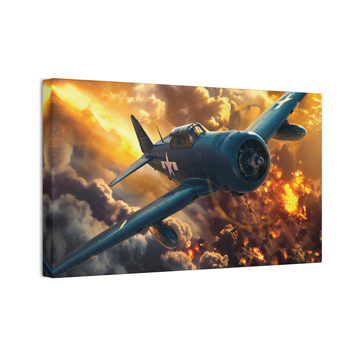 WWII Fighter 3 Canvas Stretched, 0.75"