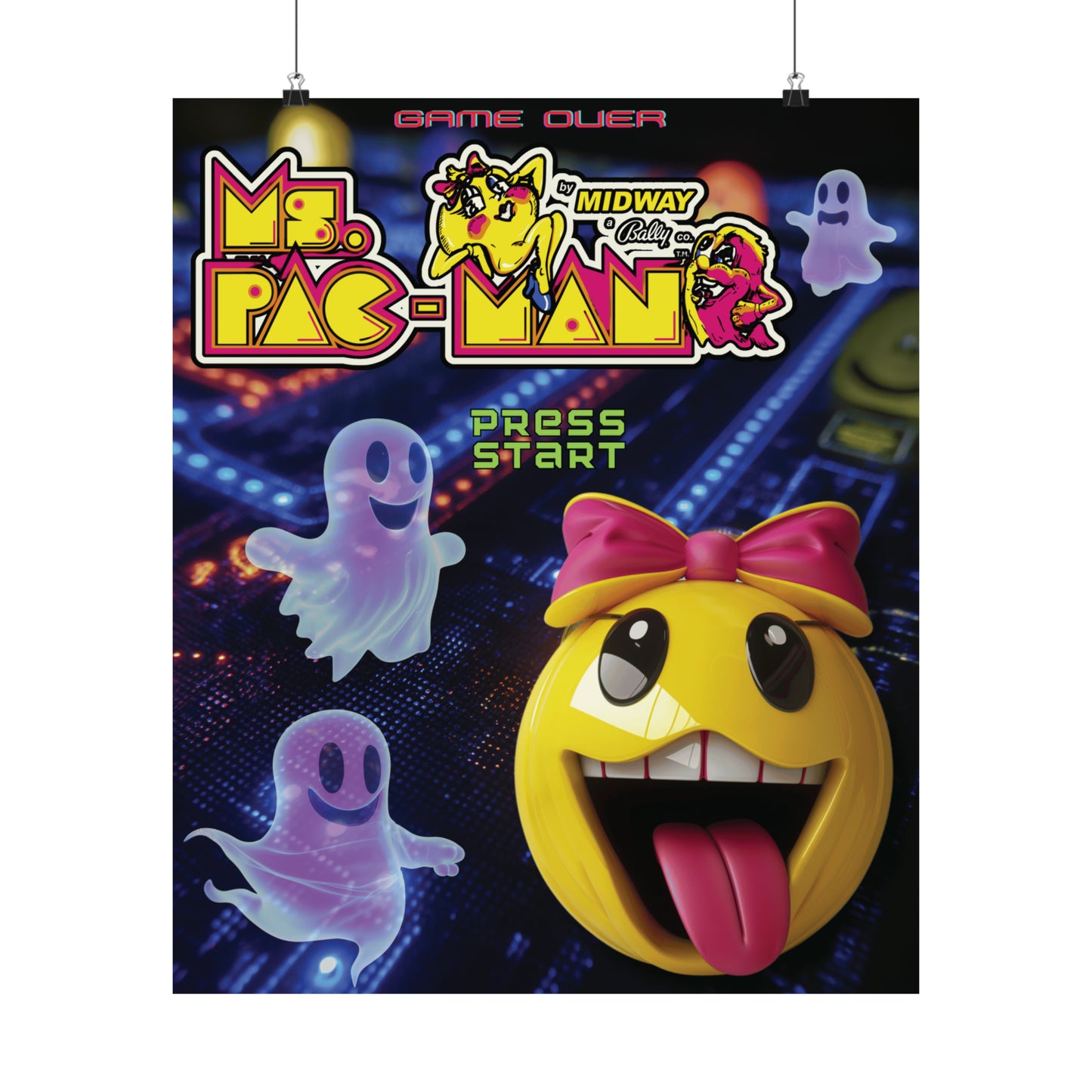 Ms. Pac Man Matte Vertical Posters