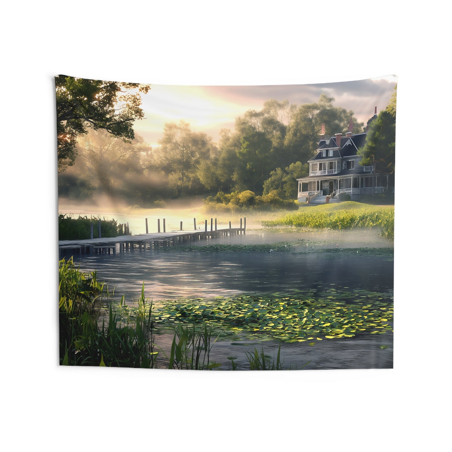 Pond Mansion 2 Indoor Wall Tapestries