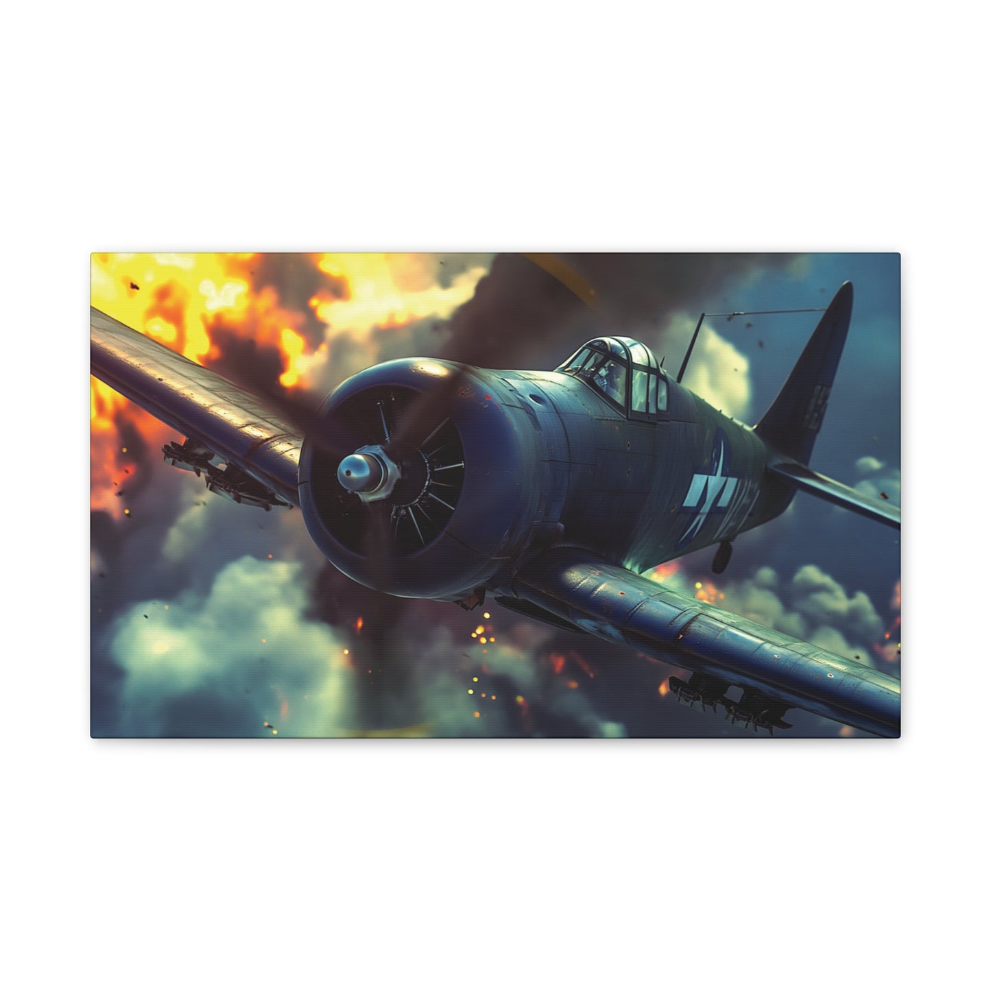 WWII Fighter 2 Canvas Stretched, 0.75"