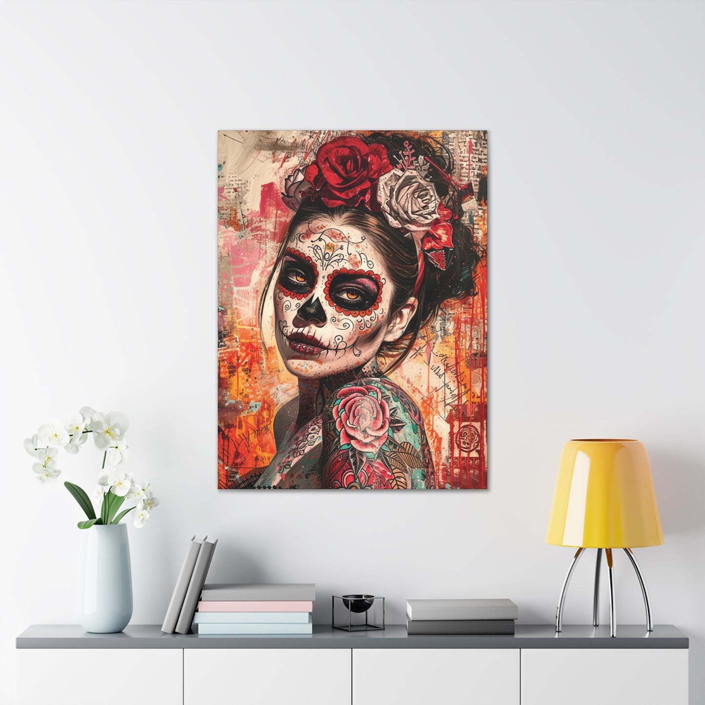 Day of the Dead 6 Canvas Stretched, 0.75"