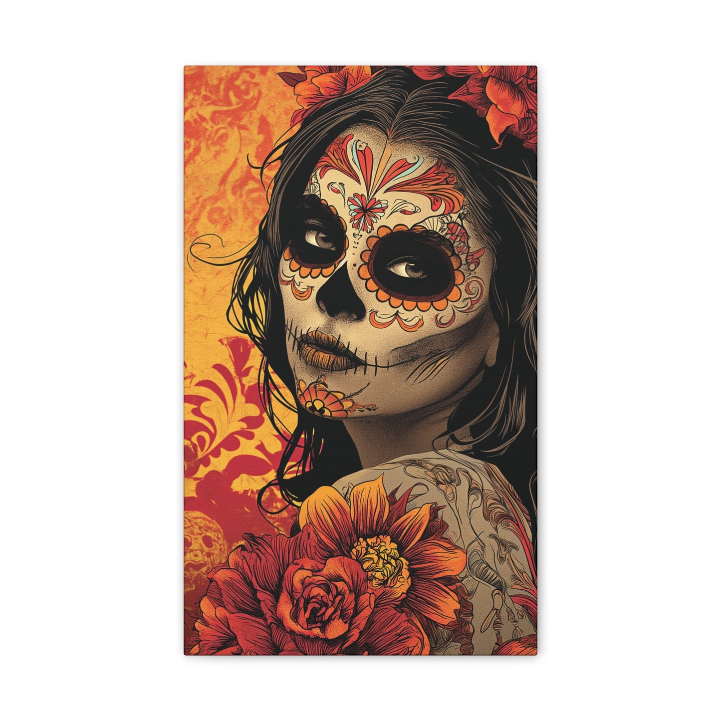 Day of the Dead 9 Canvas Stretched, 0.75"