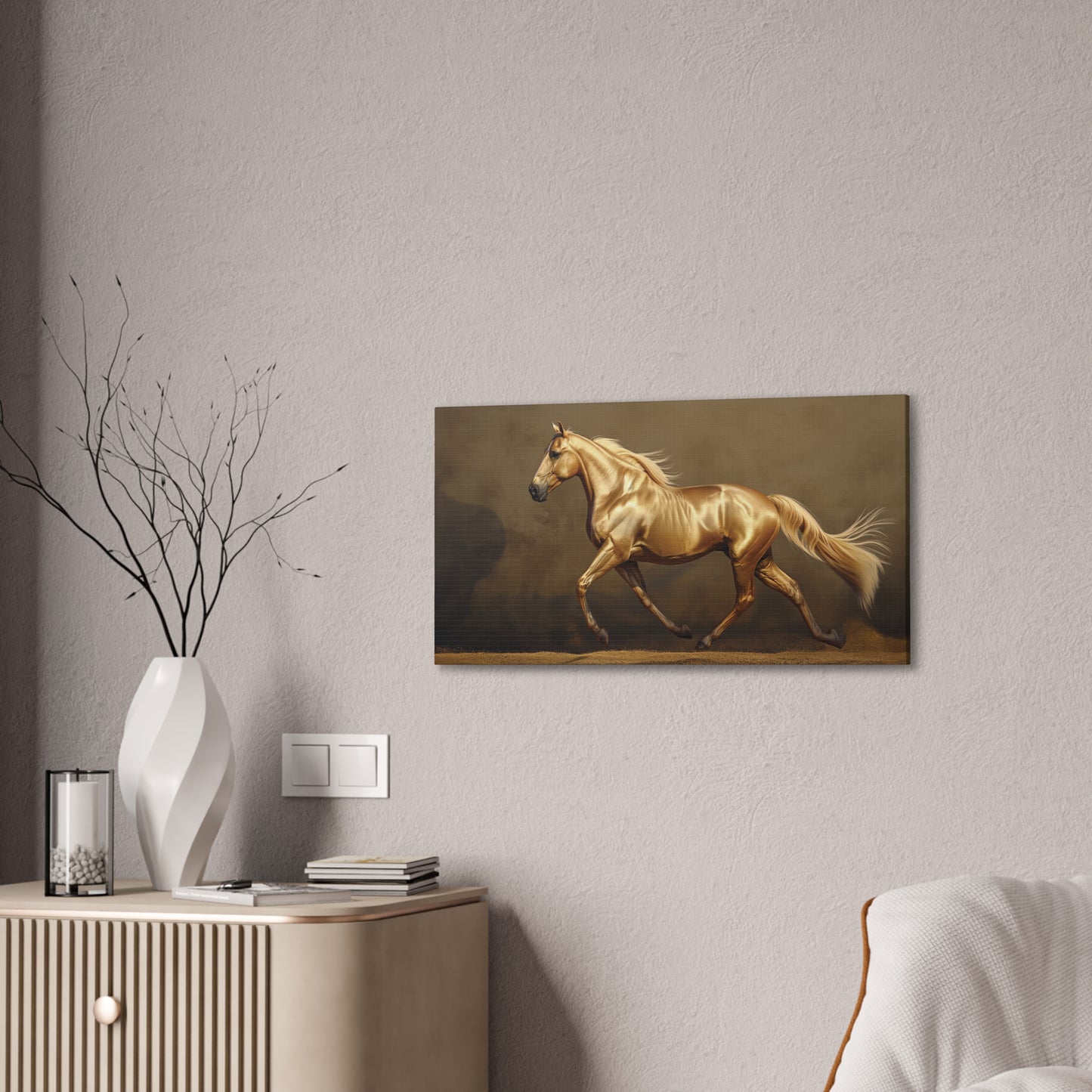 Golden Horse 1 Canvas Stretched, 0.75"