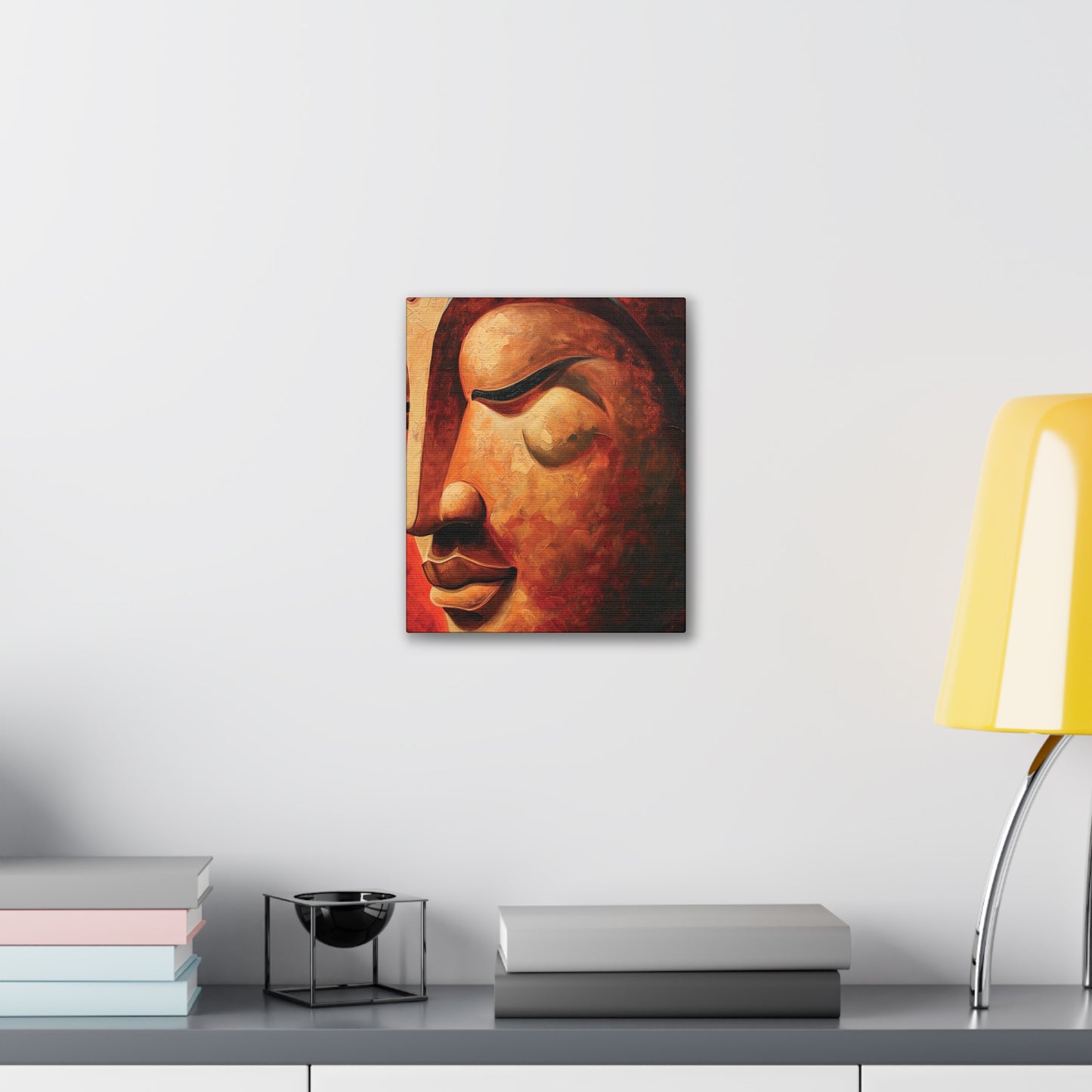 Buddha Painting Print 10 Canvas Stretched, 0.75"